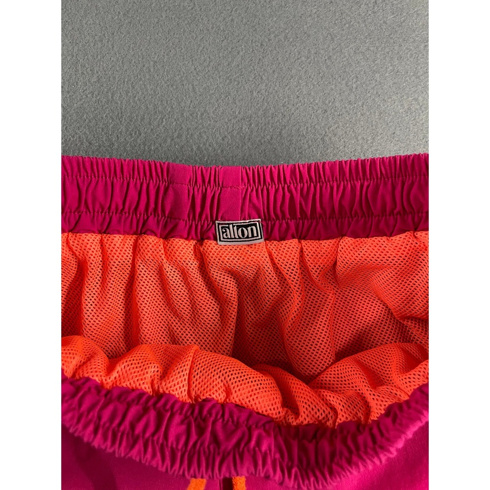 Alton Neon Pink Swim Trunks Streetwear Retro Y2K Pink Nylon Mens Size 32 - Picture 4 of 9